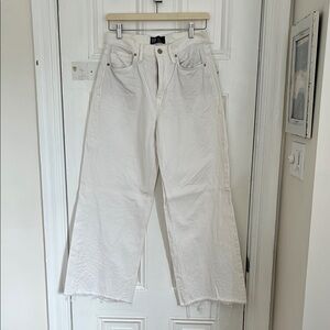 GAP Women's White High Rise Wide-Leg Jeans - Size 6/28R
